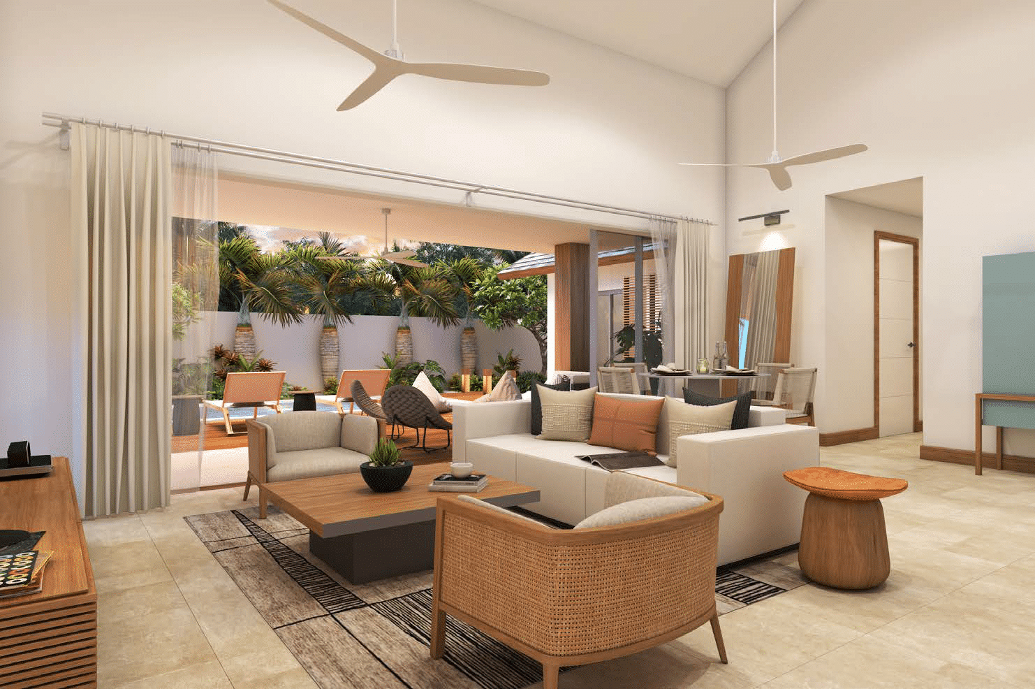 Salon Kamirra Villas Luxe Ile maurice