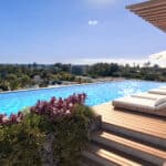 Piscine et Terrasse Commune pour appartement et penthouse à Grand Baie