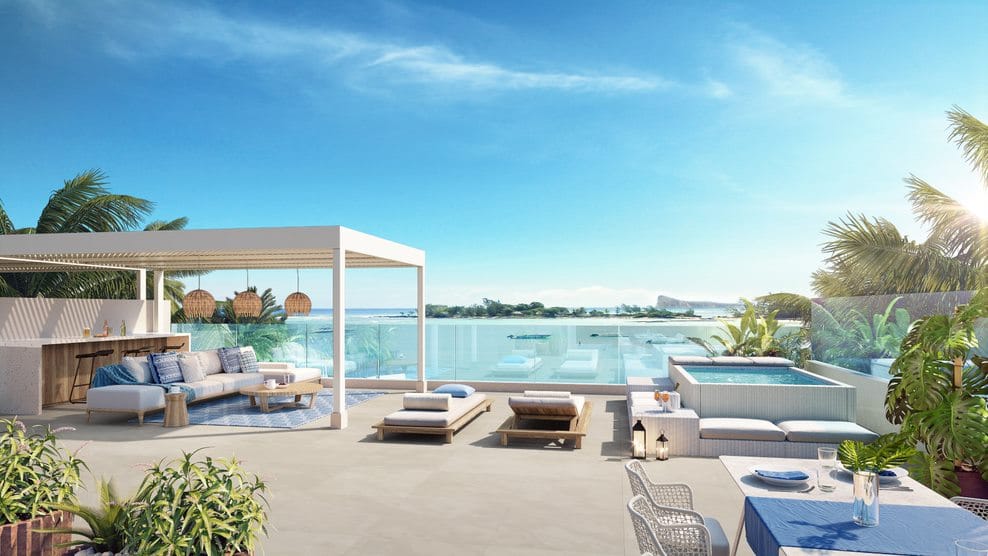 terasse casa alegria - immobilier luxe ile maurice terasse Casa Alegria - Achat penthouse ile maurice